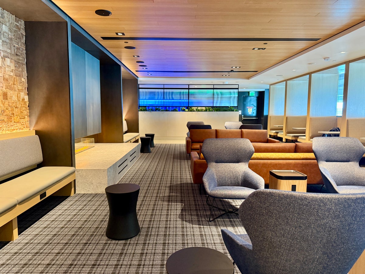 United Club Denver B West Level 3 Fireplace Rear