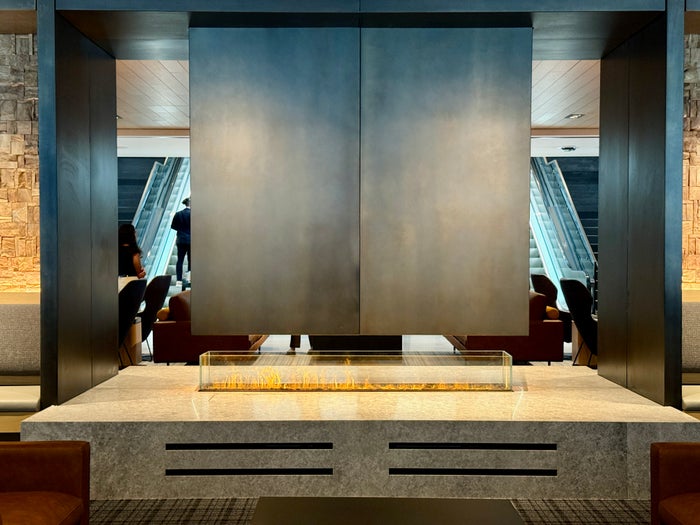 United Club Denver B West Level 3 Fireplace United Club Denver B West Level 3 Fireplace