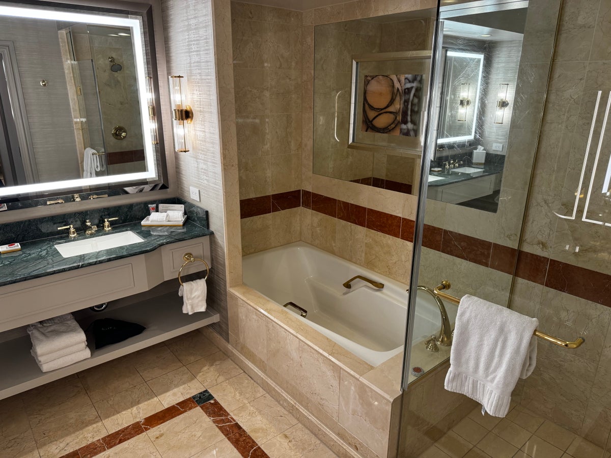 Venetian Las Vegas Remodeled Luxury King Suite bathroom tub
