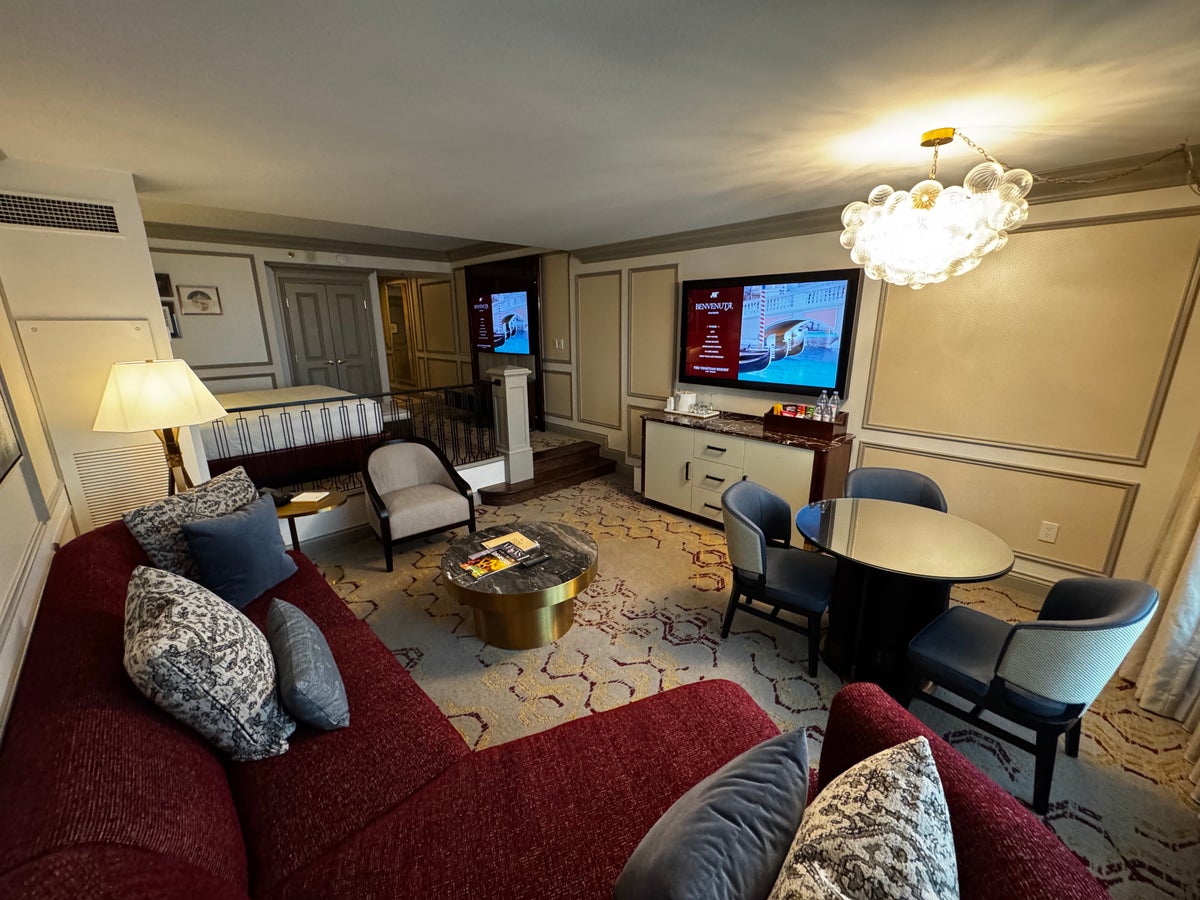Venetian Las Vegas Remodeled Luxury King Suite living room