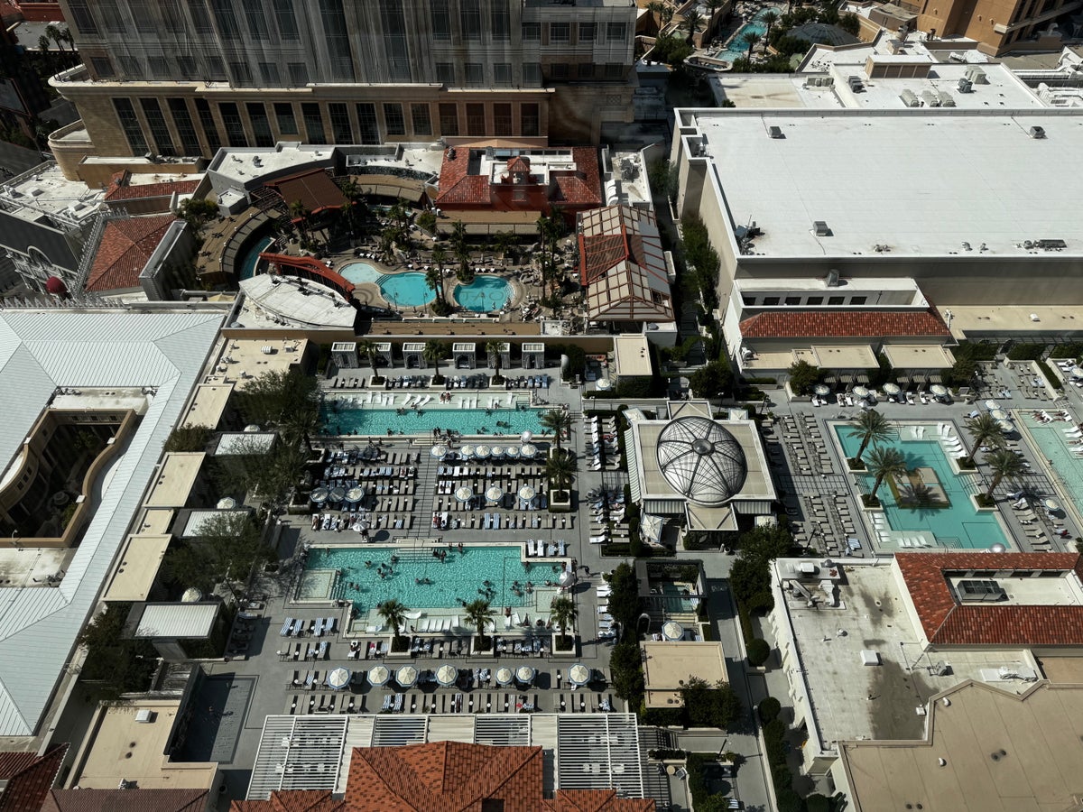 Venetian Las Vegas aerial view pool complex