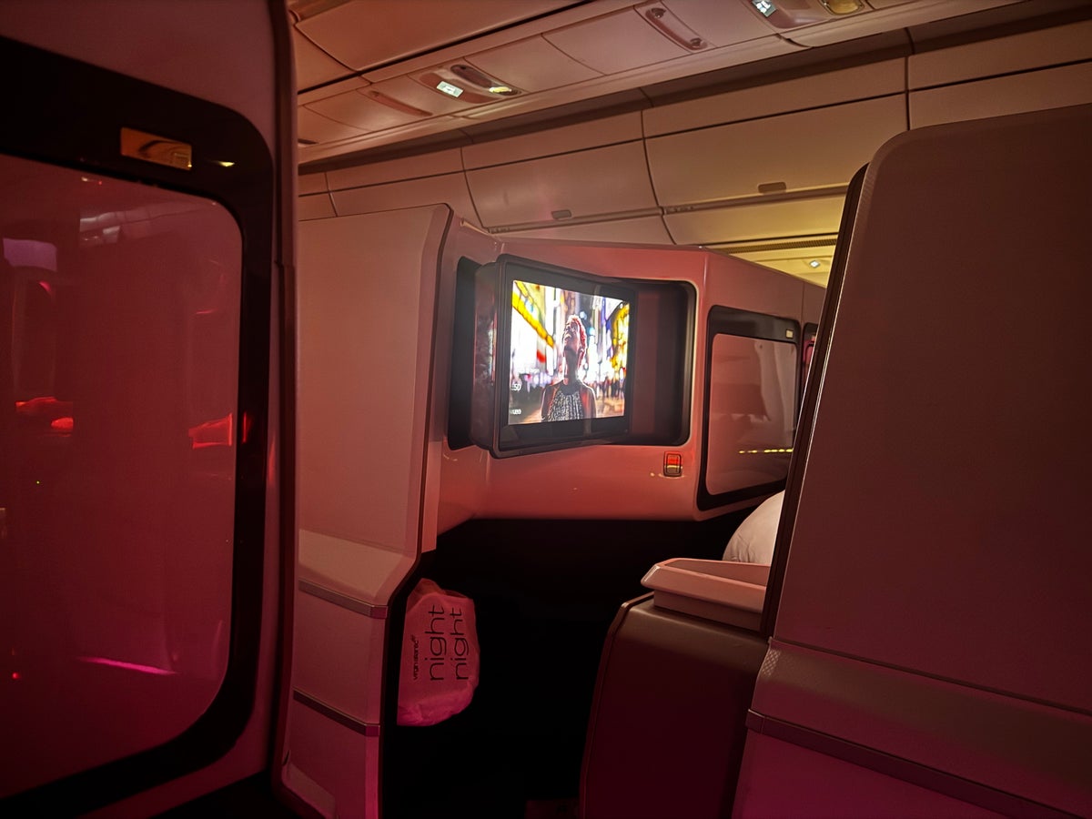 Virgin Atlantic A350 1000 Upper Class view from seat