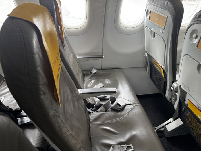 Vueling A321 BIO BCN Seat Close Up
