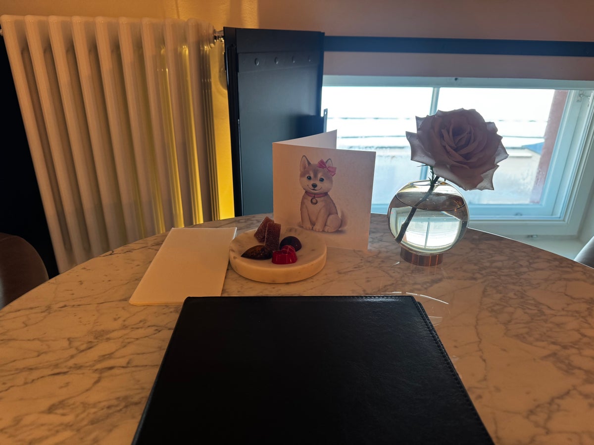 Waldorf Astoria Helsinki junior attic suite welcome gift