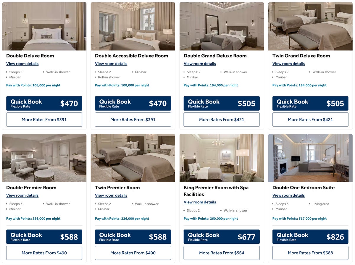 Waldorf Astoria Helsinki points rates