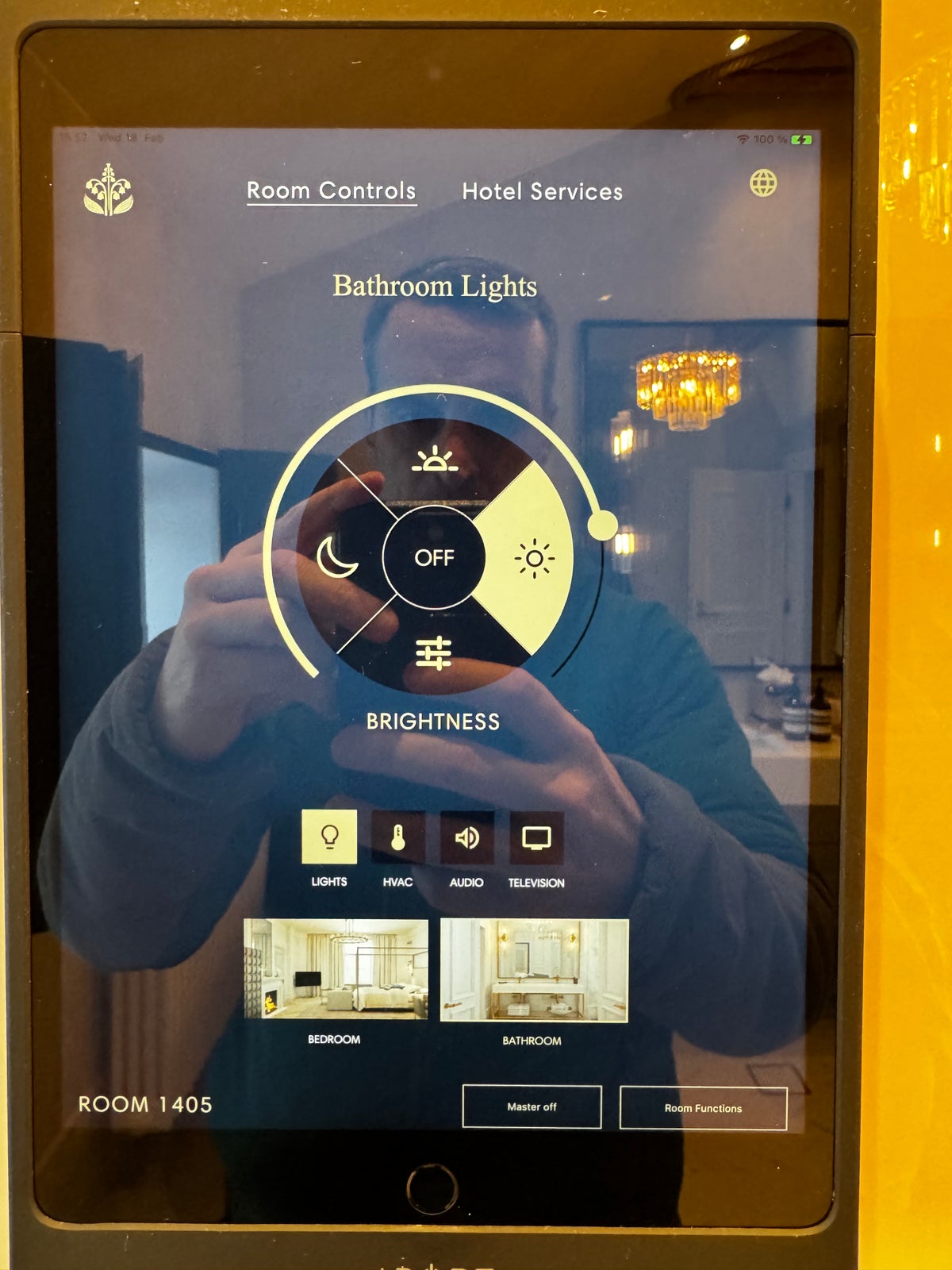 Waldorf Astoria Helsinki tablet lights