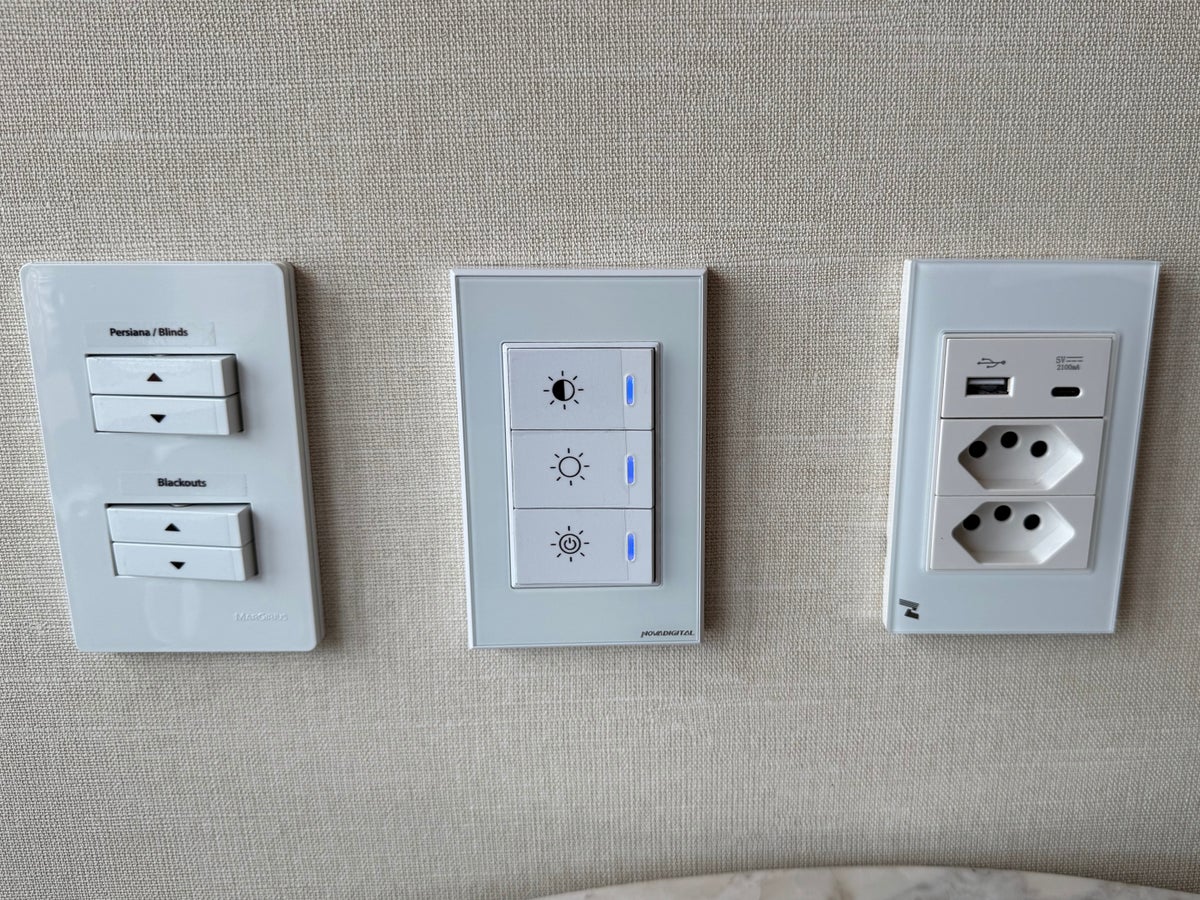 Westin Sao Paulo Marriott bedroom switches