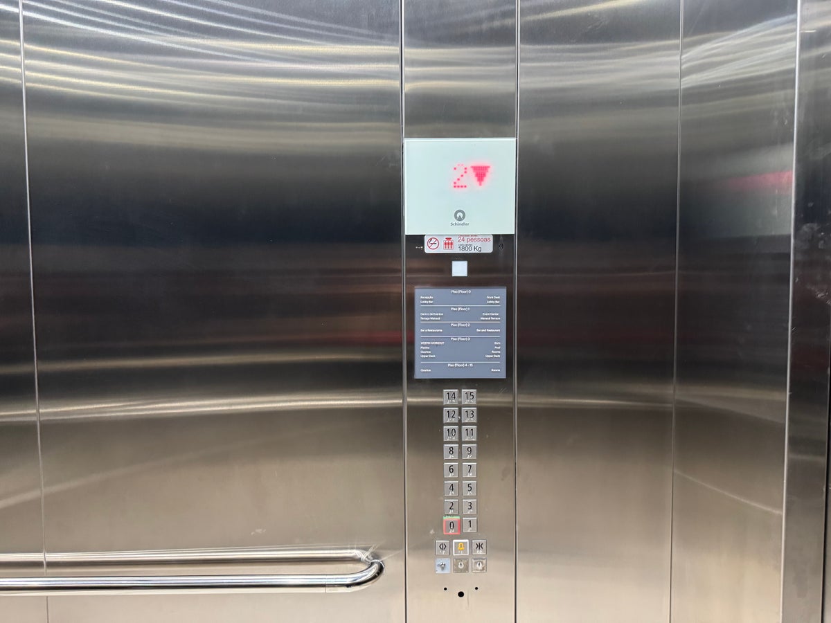 Westin Sao Paulo Marriott elevator interior