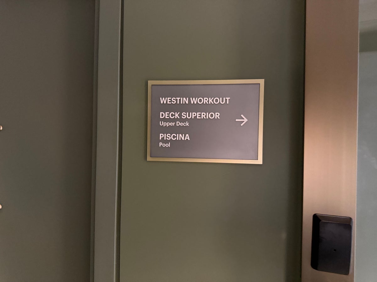 Westin Sao Paulo Marriott gym sign