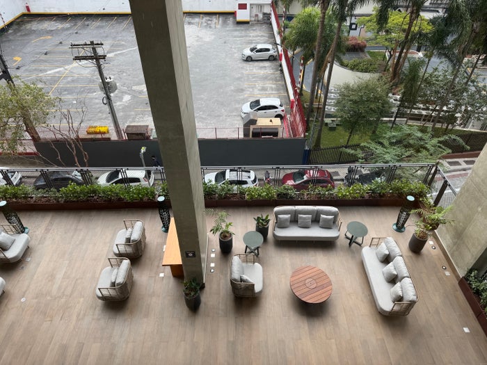Westin Sao Paulo Marriott lobby looking down Westin Sao Paulo Marriott terrace looking down