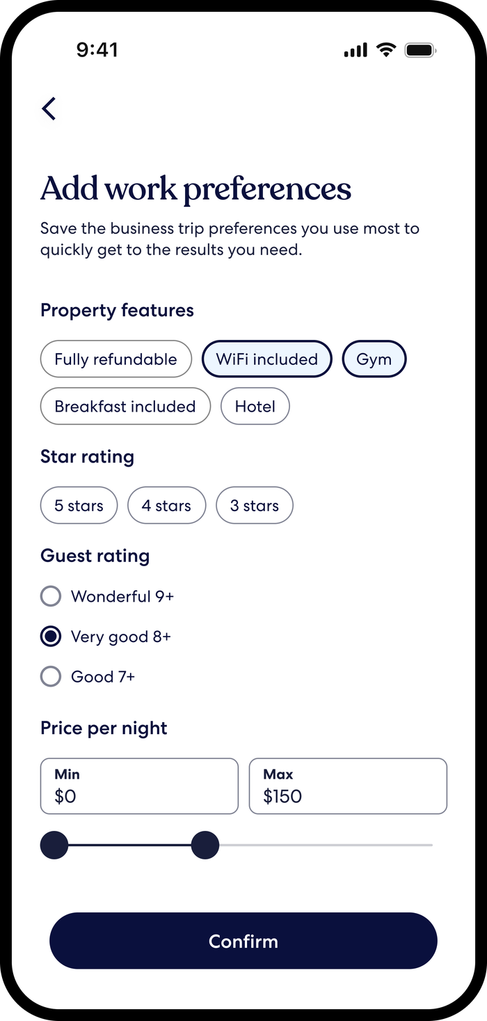 Work preferences Hotels.com business Work preferences Hotels.com business