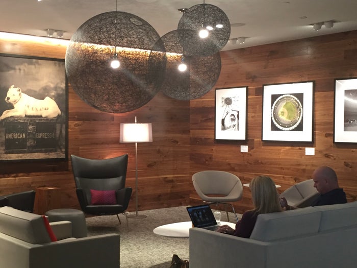 American Express Centurion Lounge IAH Bar centurion houston seating