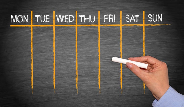 Weekday Calendar