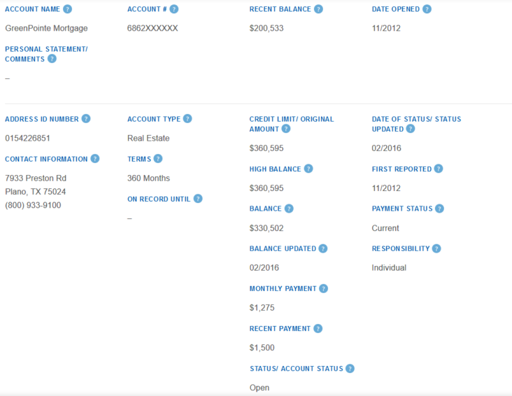 บัญชีตัวอย่าง Experian