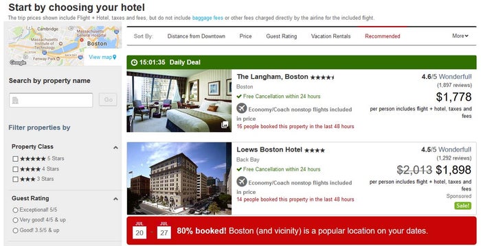 Hotwire Vacations Flight and Hotel