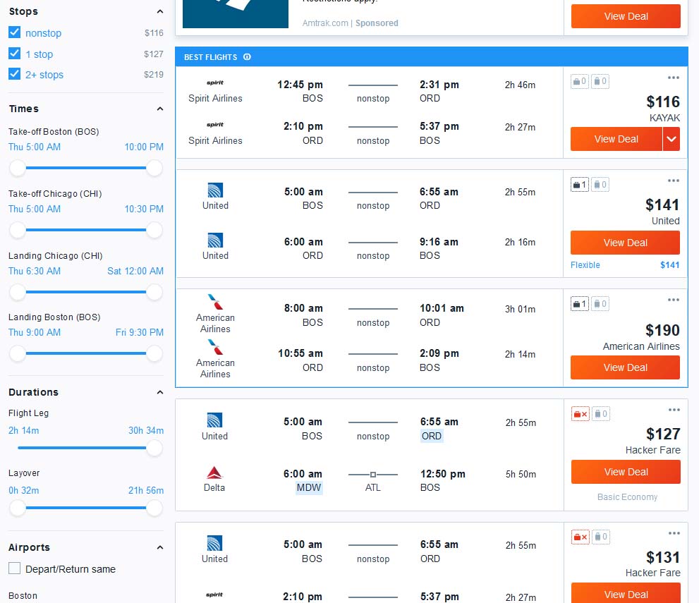 The Cheapest Flights Tickets with Kayak