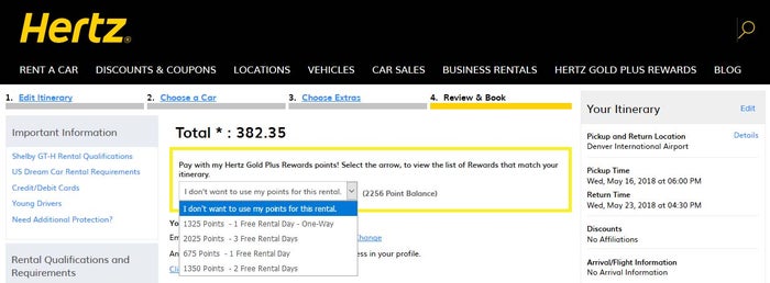 Hertz Gold Plus Rewards – Review and Book How To Use Hertz Gold Plus Rewards Points