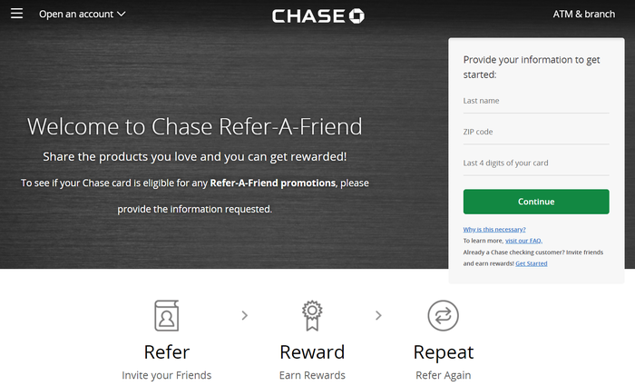 Chase-Refer-A-Friend Refer A Friend – Referral Page – Chase