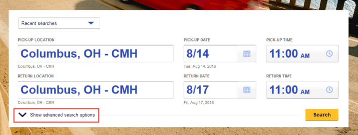 Southwest Car- Advanced Search