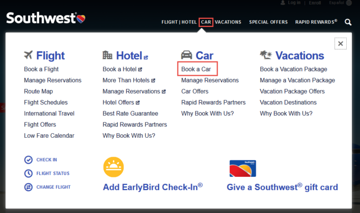 How To Rent A Car On Southwest