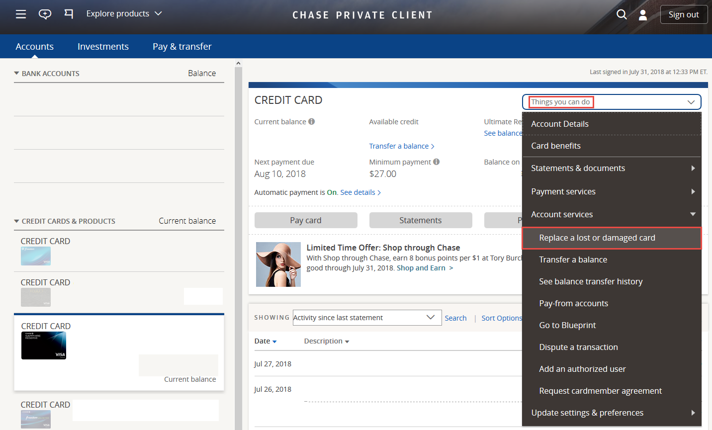 How To Request A Replacement Chase Credit Card Step By Step