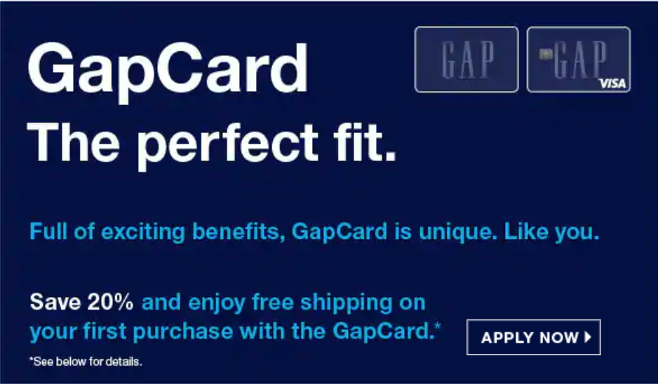 gap visa free shipping code