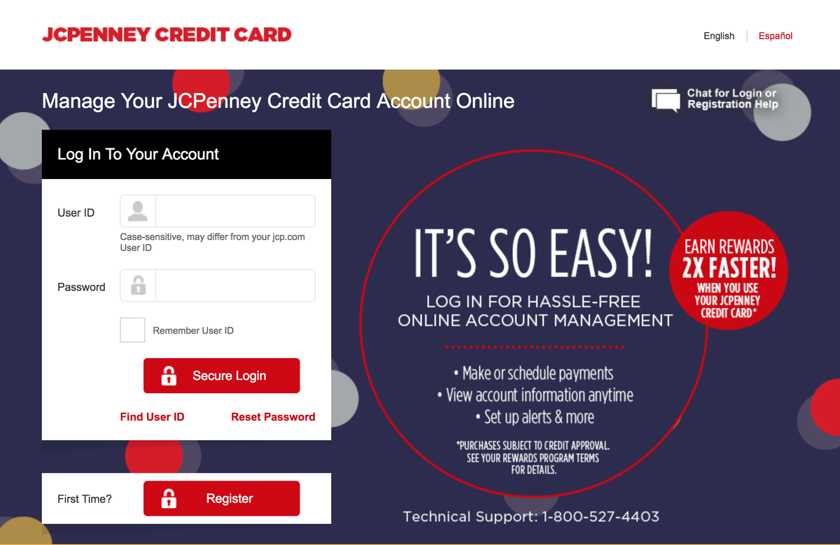 JCPenney Credit Card Online Account Management