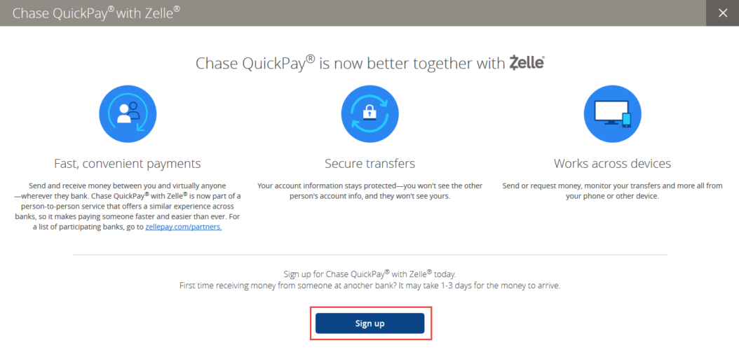 chase quickpay set up