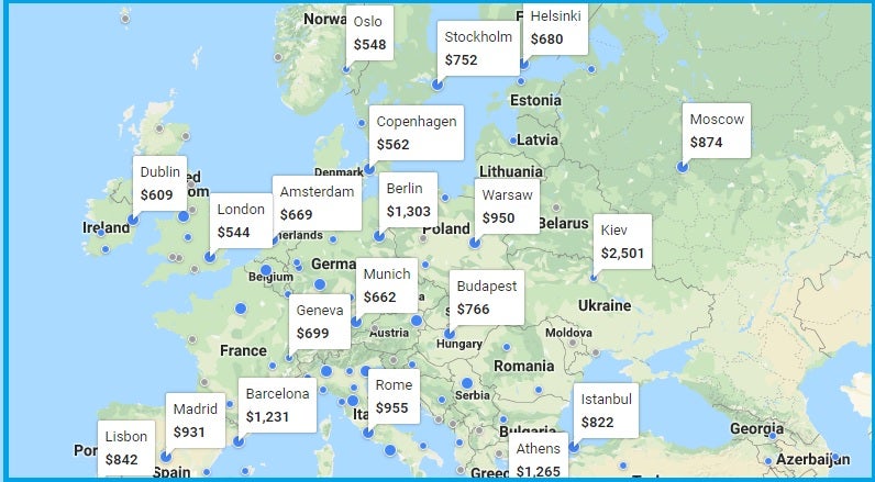 Carte de vol Google