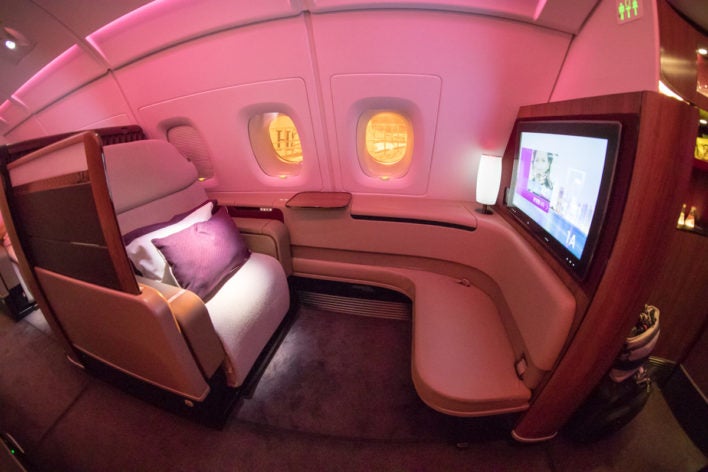 Qatar A380 Første