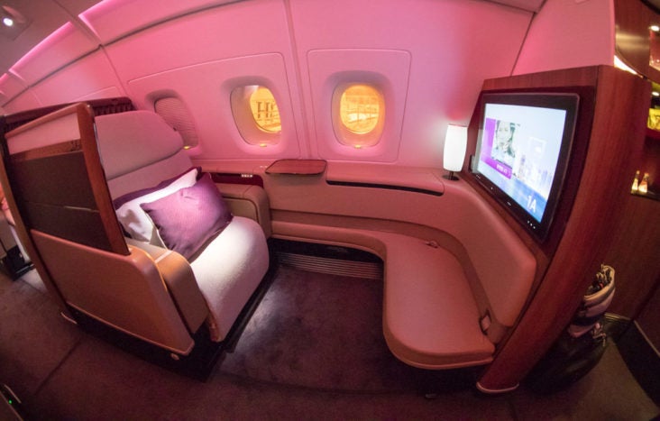 Qatar Airways first class bar Qatar Airways A380 First Class Seat