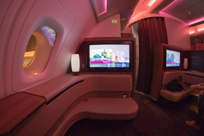 Qatar A380 primeira classe