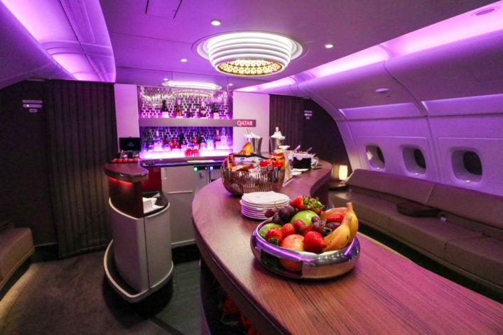  A380 Bar de Qatar Airways 