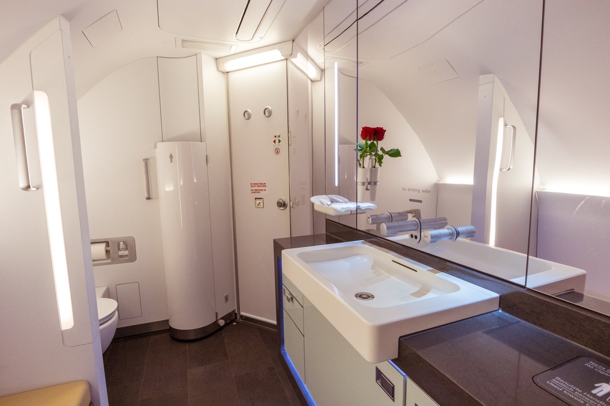 Lufthansa Airbus A380 First Class Bathroom