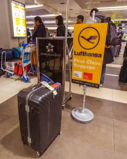 Servicio de primera clase del Airbus A380 de Lufthansa