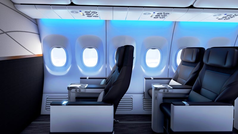 Alaska Airlines plane interior