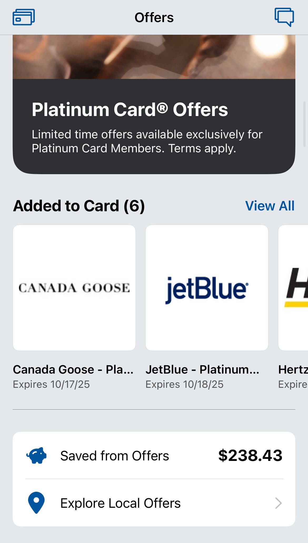 Amex offers mobile local offers