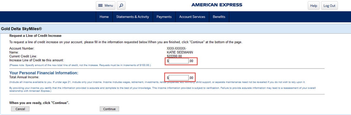 How To Request An Amex Credit Limit Increase Online