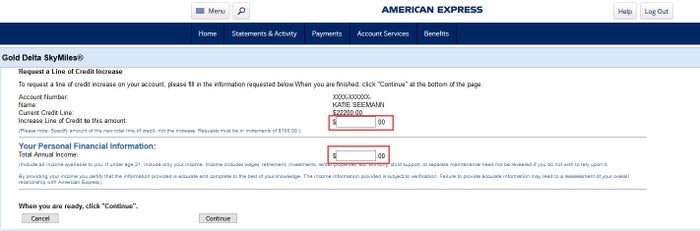 How To Request An Amex Credit Limit Increase Online 3 How To Request An Amex Credit Limit Increase Online