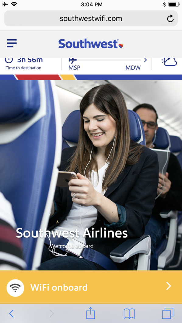 southwest airlines wifi plugin