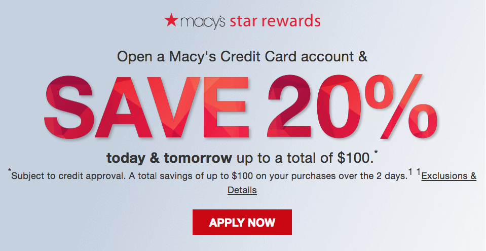 Macy's Credit Card Sign Up Bonus