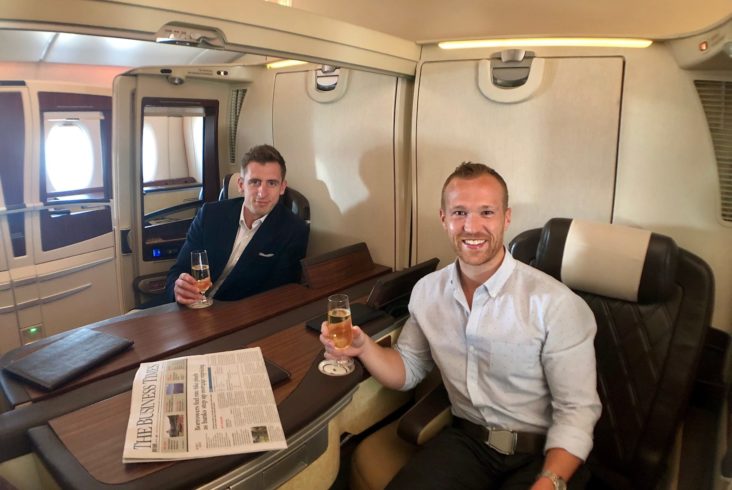 Singapore Airlines First Class Suites Frankfurt to Singapore - Middle Seats Singapore Airlines First Class Suites Frankfurt to Singapore - Middle Seats