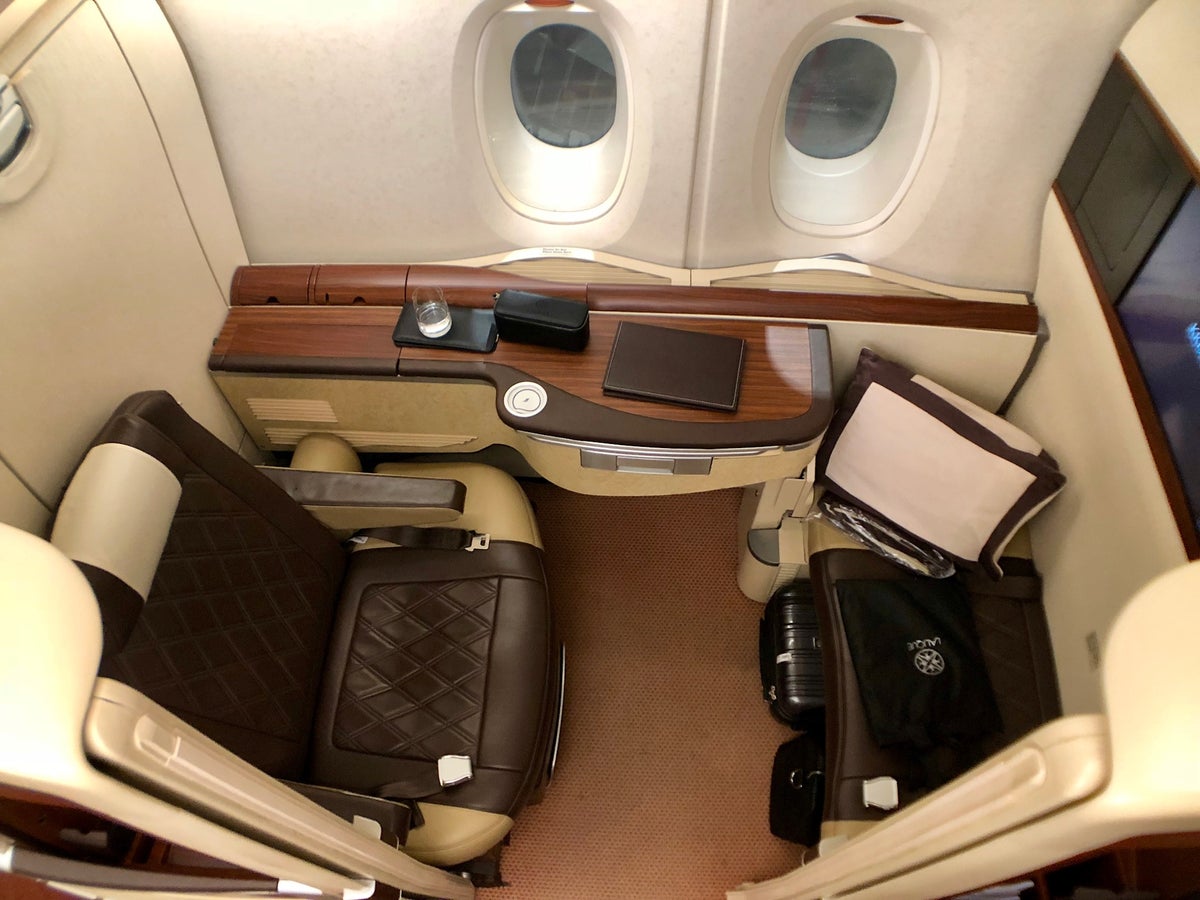 Singapore Airlines First Class Suites JFK to Frankfurt - Seat 2A Full View