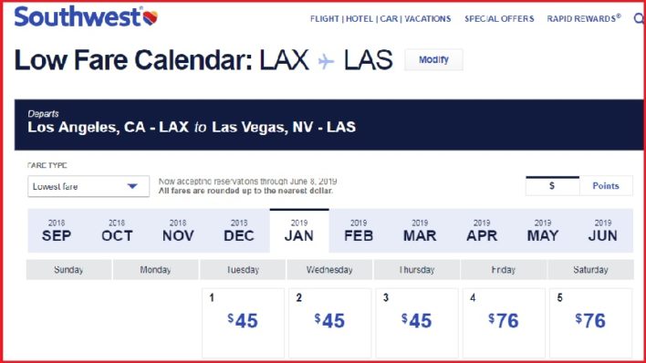 southwest airlines flight schedule