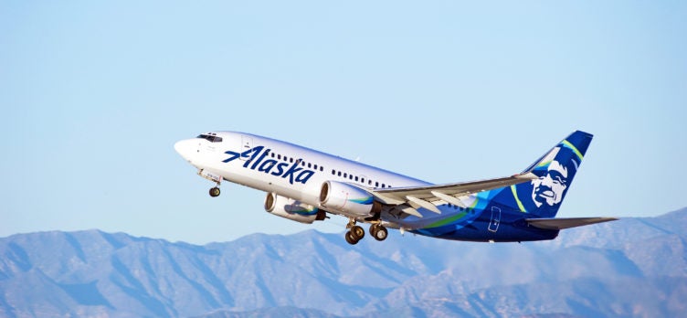 Alaska Airlines Takeoff Mountains