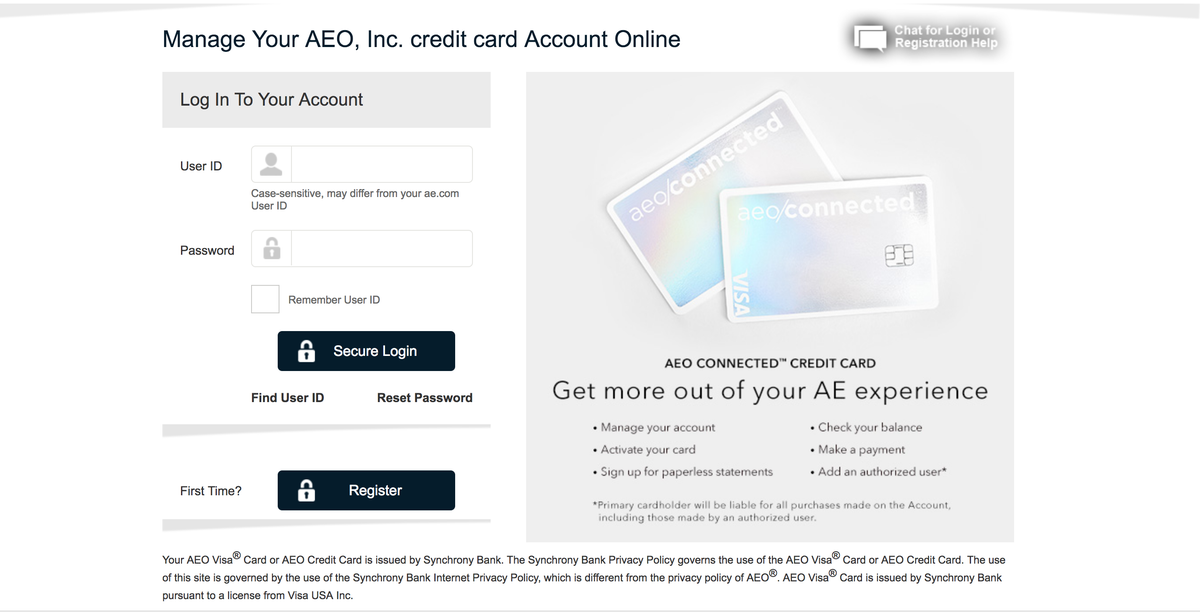American Eagle Credit Card Account Login