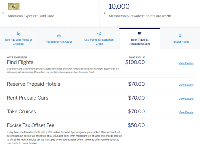Amex travel American Express Rewards Points Calculator Gold