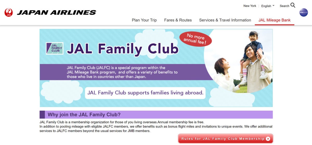 Japan Airlines Family Club