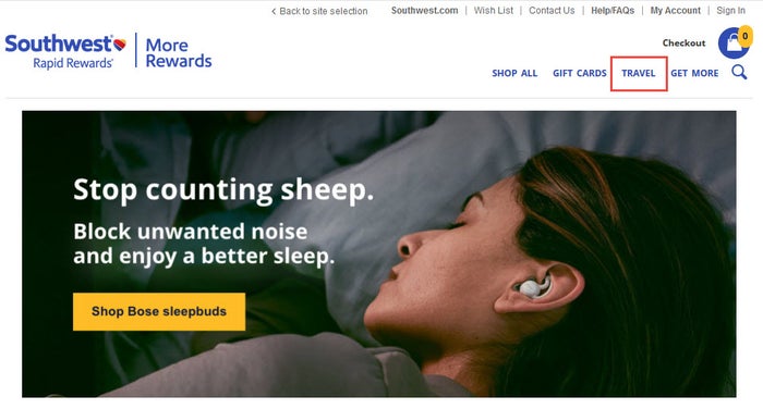 Southwest More Rewards Travel