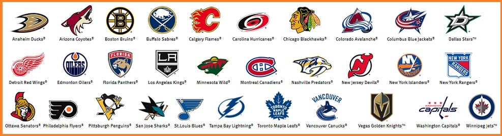 NHL Discover Card logos